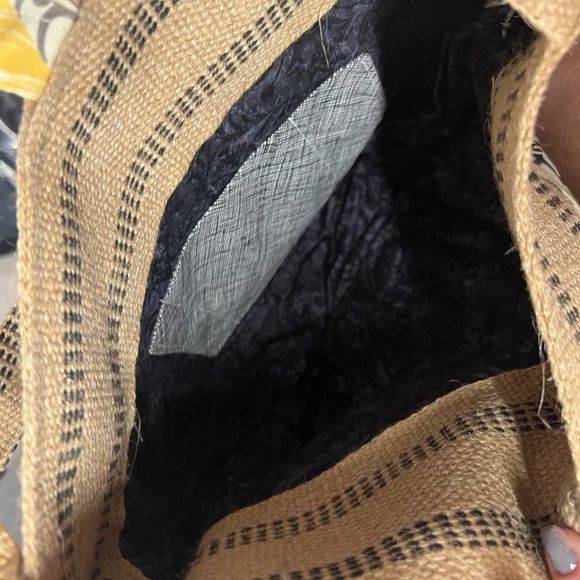 Handmade New Yellow black Paisley Print Purse Bag with Small Coin or Wallet - Picture 11 of 11